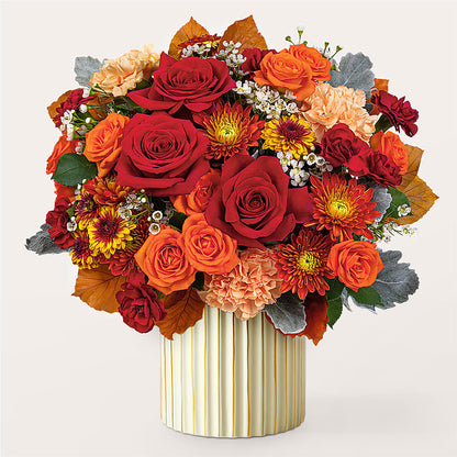 Merlot Bouquet with Ivory Vase – BLOSSOMS & BALLOONS FLORIST, Roseville CA