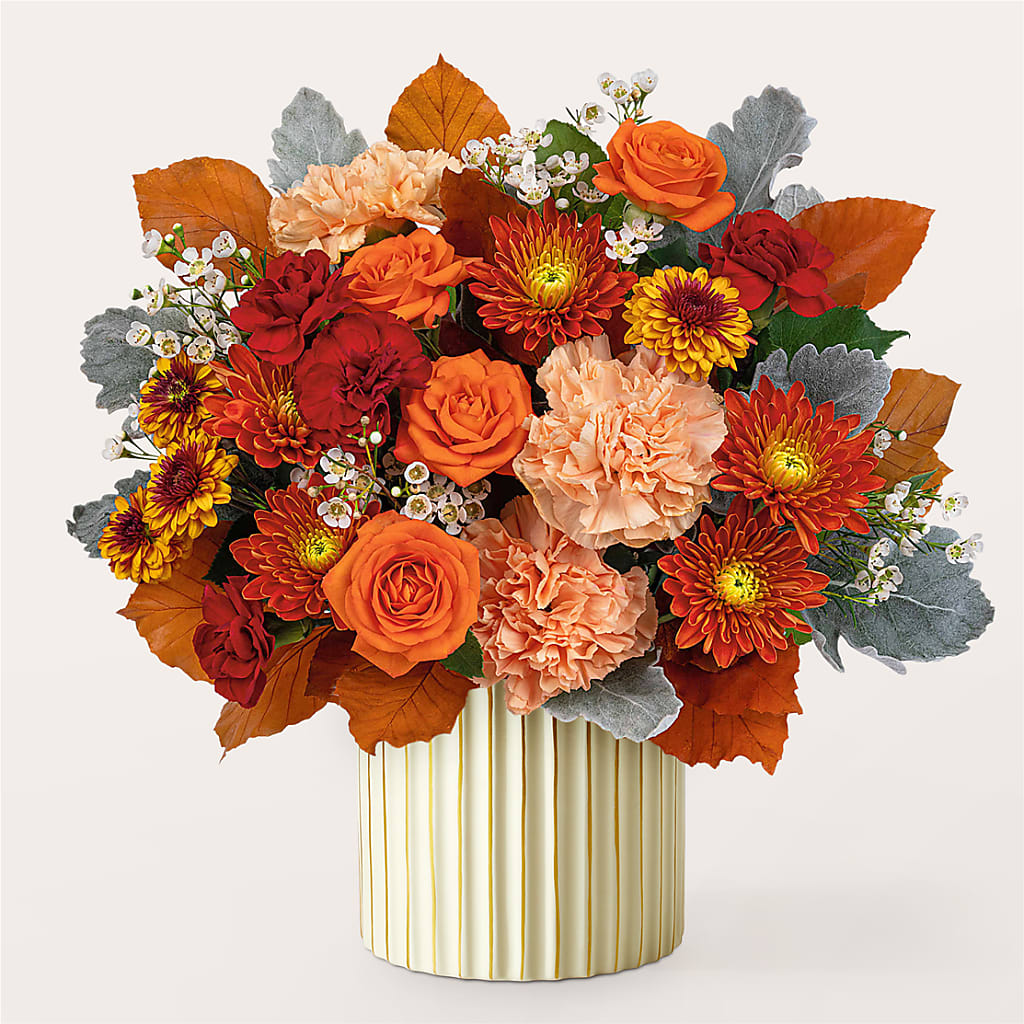 Merlot Bouquet with Ivory Vase – BLOSSOMS & BALLOONS FLORIST, Roseville CA