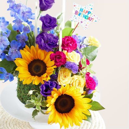 Star of the Day Floral Cake – BLOSSOMS & BALLOONS FLORIST, Roseville CA