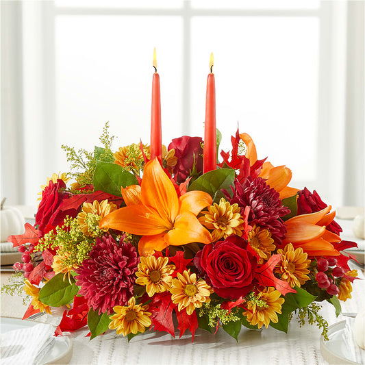 Autumn's Embrace Centerpiece – BLOSSOMS & BALLOONS FLORIST, Roseville CA