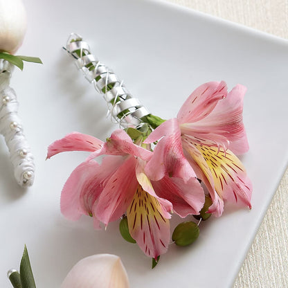 Pink Peruvian Lily Boutonniere – BLOSSOMS & BALLOONS FLORIST, Roseville CA