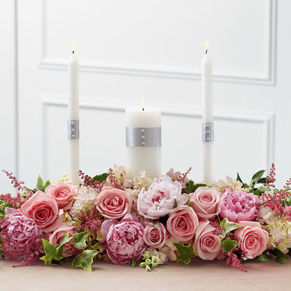 Worldwide Romance Unity Candle Arrangement – BLOSSOMS & BALLOONS FLORIST, Roseville CA