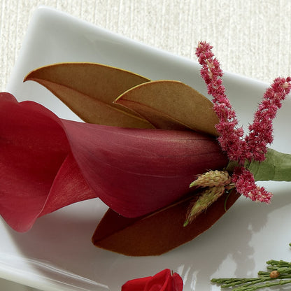 Red Calla Boutonniere – BLOSSOMS & BALLOONS FLORIST, Roseville CA