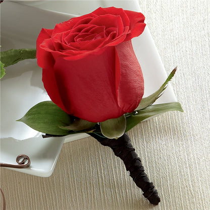 Red Rose Boutonniere – BLOSSOMS & BALLOONS FLORIST, Roseville CA
